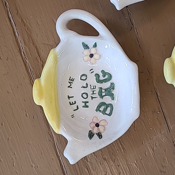 Set of 4 Vintage Teabag Rests - Picture 3 of 7